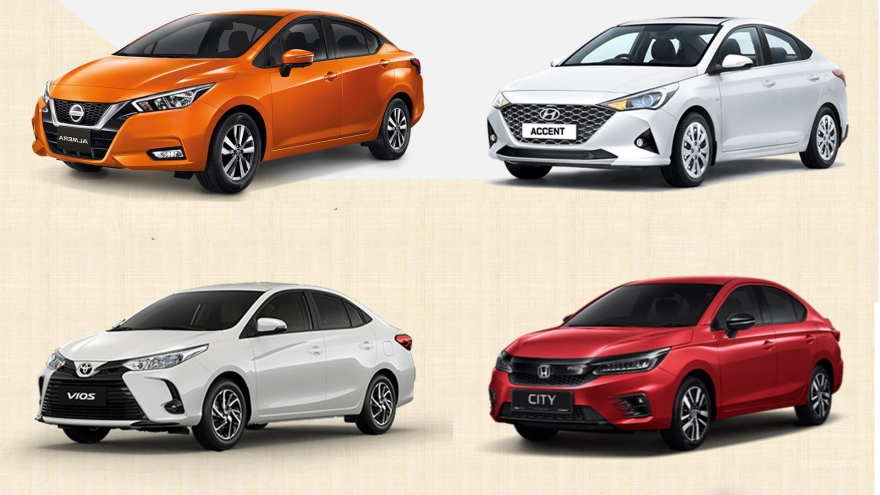 So sánh Nissan Almera với Hyundai Accent, Honda City và Toyota Vios