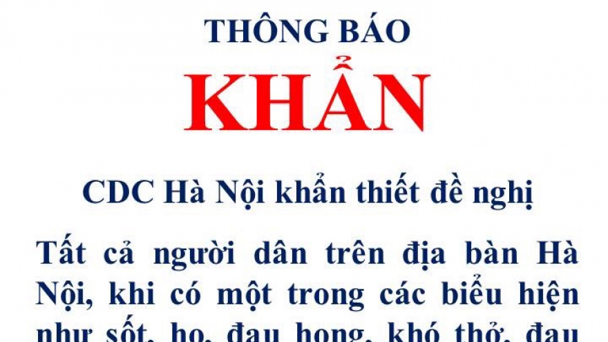 Người dân có biểu hiện ho, sốt, đau họng cần báo ngay với cơ sở y tế