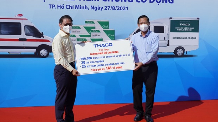 HCM City receives medical supplies, vehicles for COVID-19 fight