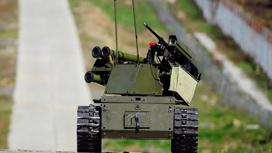 Robot chiến đấu "Platform-M" lần đầu tiên được sử dụng tại cuộc tập trận Zapad-2021