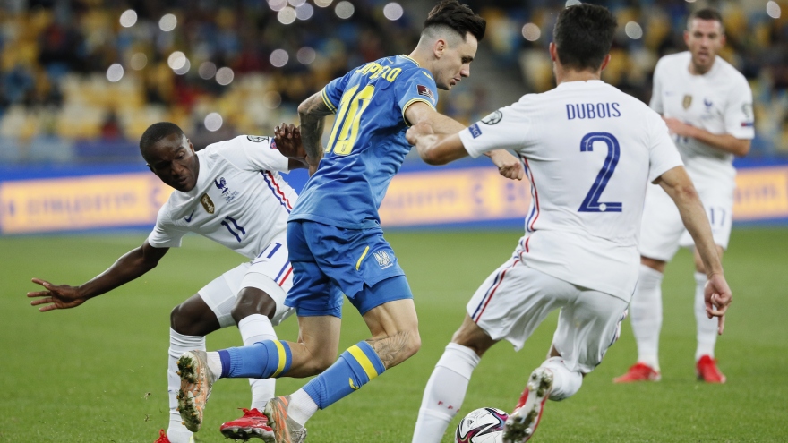 Bị Ukraine cầm hòa, ĐT Pháp tiếp tục gây thất vọng ở vòng loại World Cup 2022 