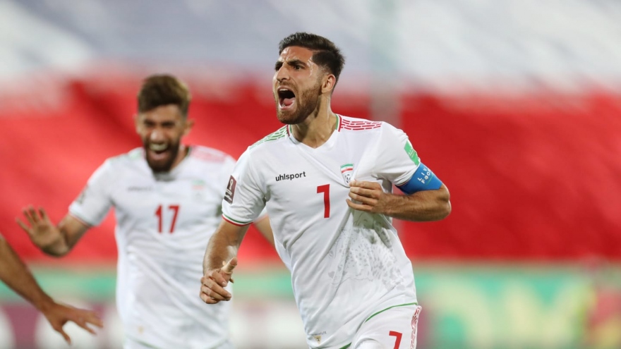 Xếp hạng bảng A vòng loại World Cup 2022: Iran dẫn đầu nhờ bàn thắng may mắn