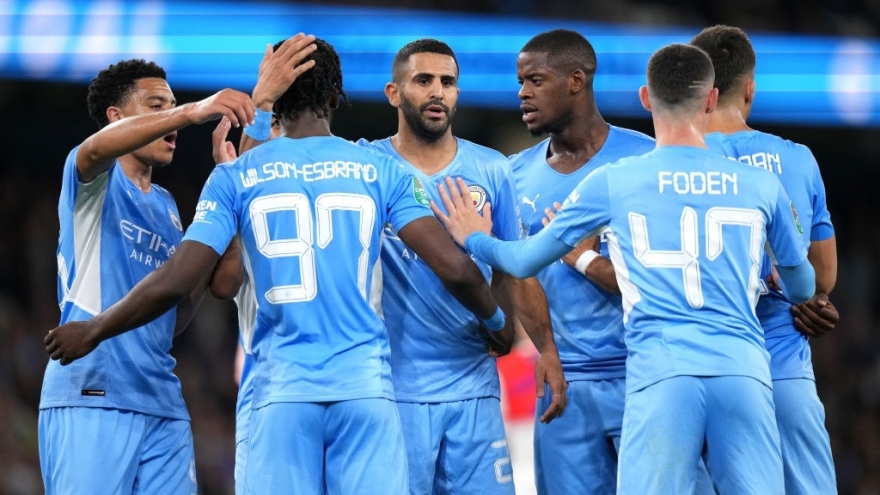 Vòng 3 League Cup: Man City thắng 6-1 Wycombe, Brentford gây sốc với chiến thắng 7-0