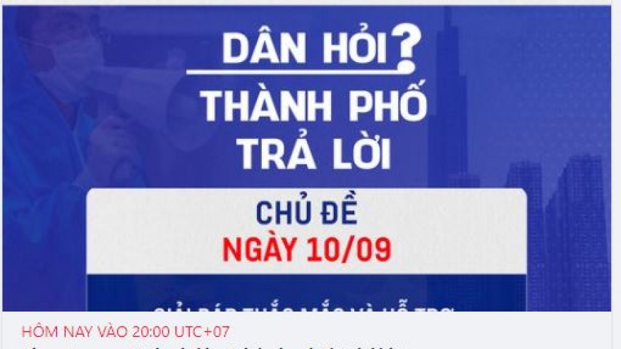 “Dân hỏi - Thành phố trả lời” ngày 10/9