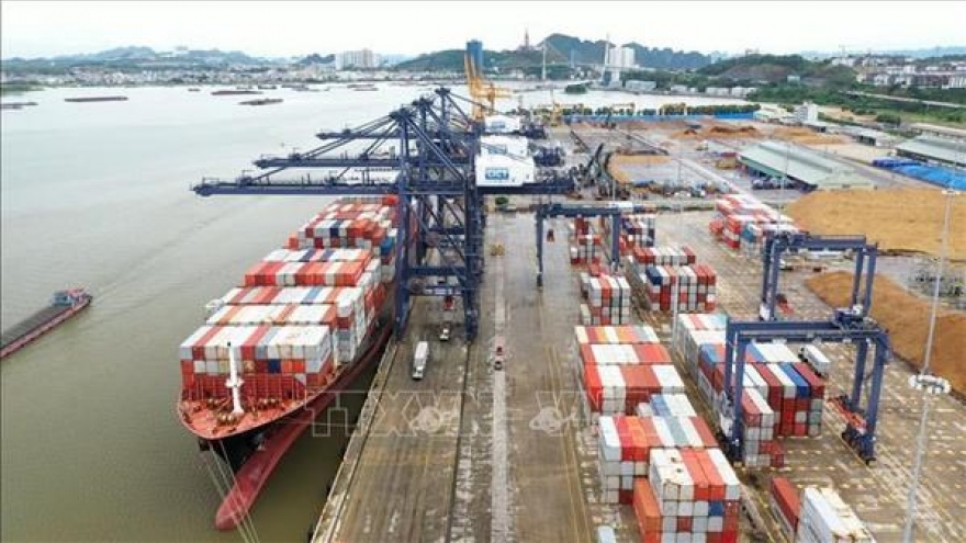 Maersk Lines ship docks at Cai Lan port