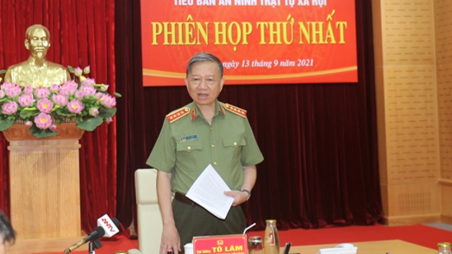 Bộ trưởng Tô Lâm họp Tiểu ban An ninh trật tự phòng, chống dịch COVID-19