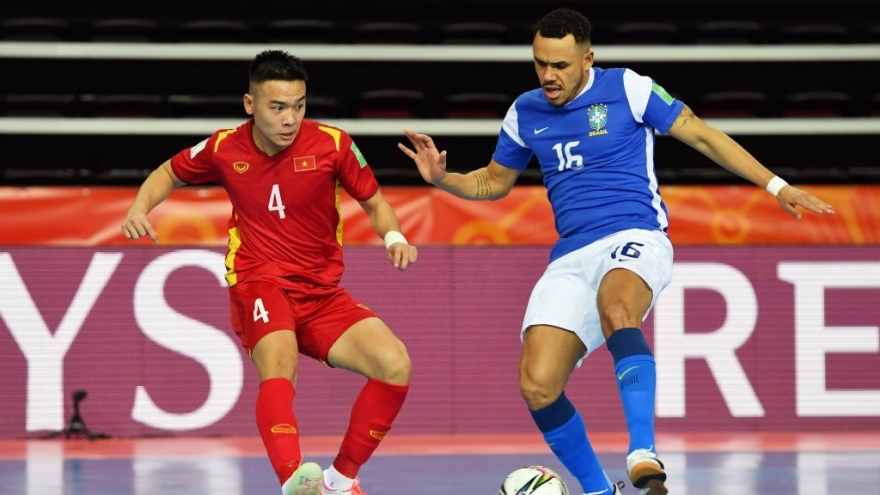 Ghi bàn vào lưới Brazil, ĐT Futsal Việt Nam vẫn thua đậm ngày ra quân Futsal World Cup