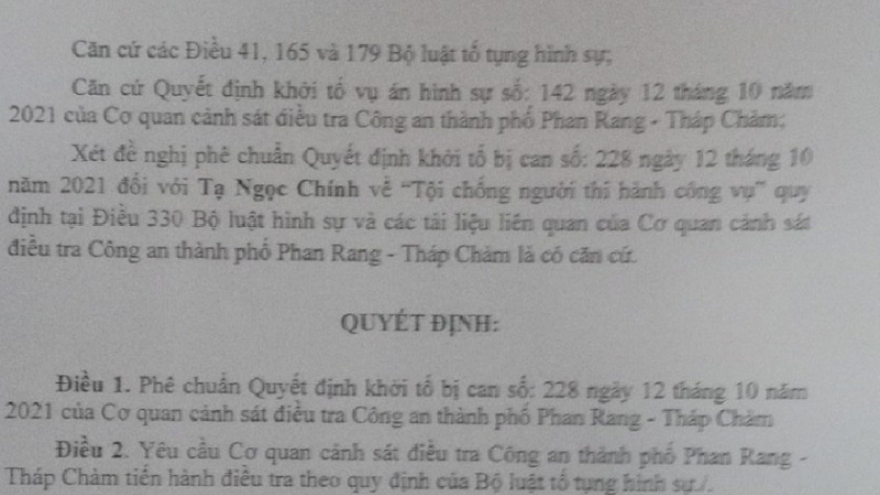 Bắt giam hai thanh niên thông chốt kiểm soát phòng, chống dịch ở Ninh Thuận