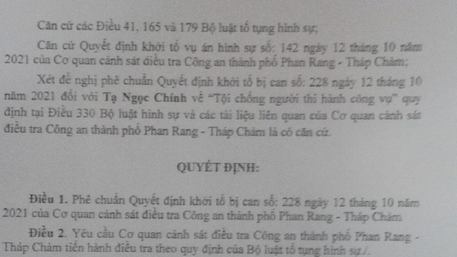 Bắt giam hai thanh niên thông chốt kiểm soát phòng, chống dịch ở Ninh Thuận