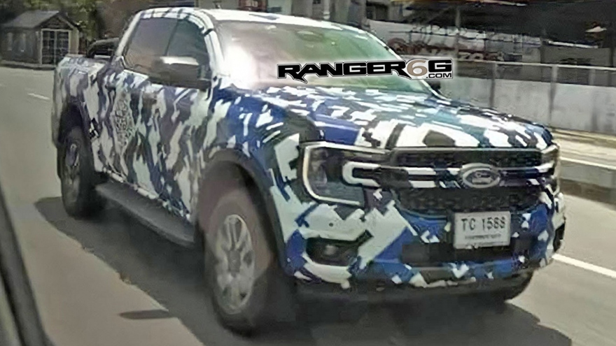 Ford Ranger 2023 lộ ảnh chạy thử