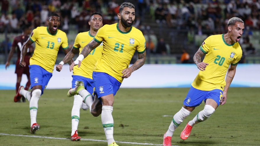 Không Neymar, Brazil ngược dòng hạ Venezuela tại vòng loại World Cup 2022