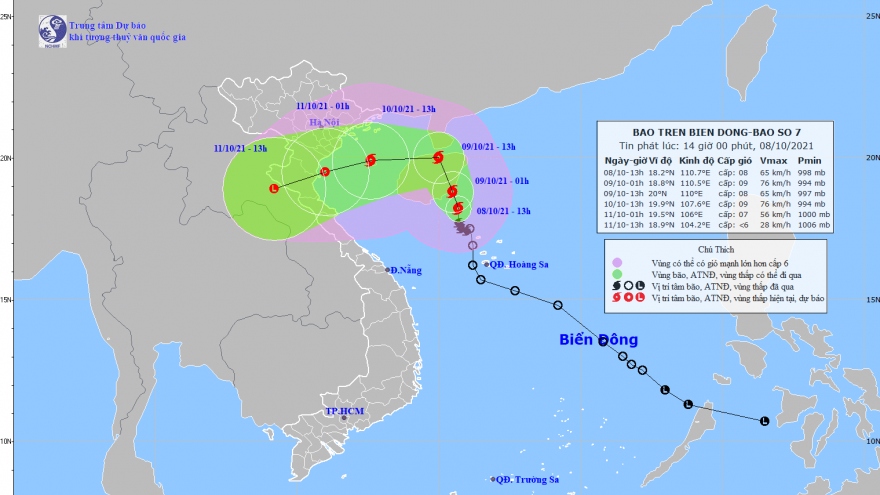 Cảnh báo rủi ro thiên tai cấp độ 3 với bão số 7