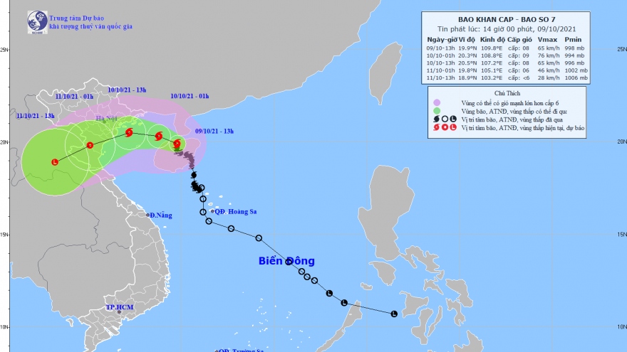 Bão số 7 tương tác với không khí lạnh gây mưa lớn ở Bắc Bộ và Bắc Trung Bộ