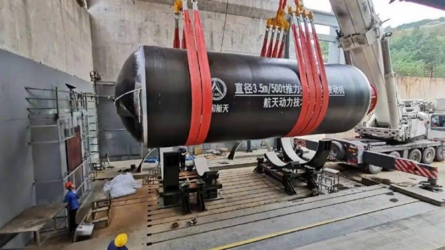 Trung Quốc thử nghiệm thành công động cơ tên lửa nhiên liệu rắn 500 tấn