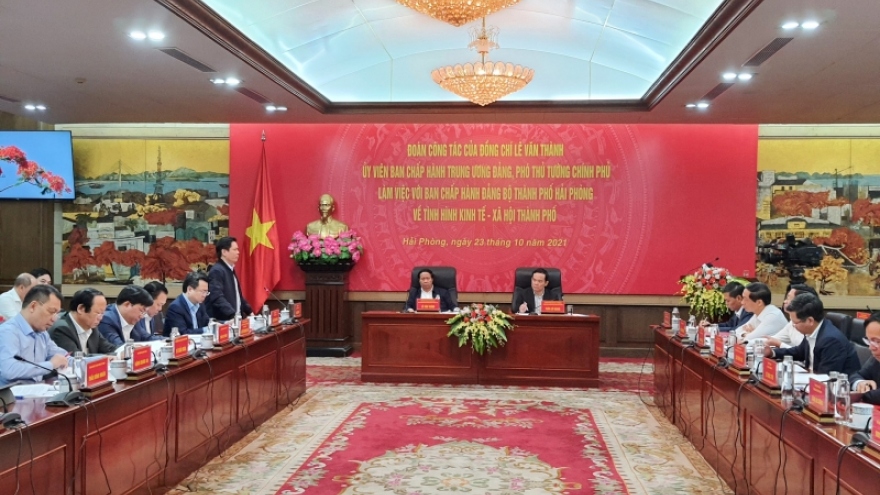 Phó Thủ tướng Lê Văn Thành làm việc với Hải Phòng về tình hình kinh tế - xã hội