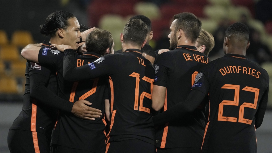Thắng nhọc Latvia, Hà Lan bứt phá trong cuộc đua đến World Cup 2022 