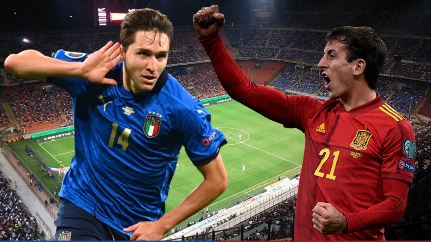 Dự đoán tỷ số, đội hình xuất phát trận Italia - Tây Ban Nha