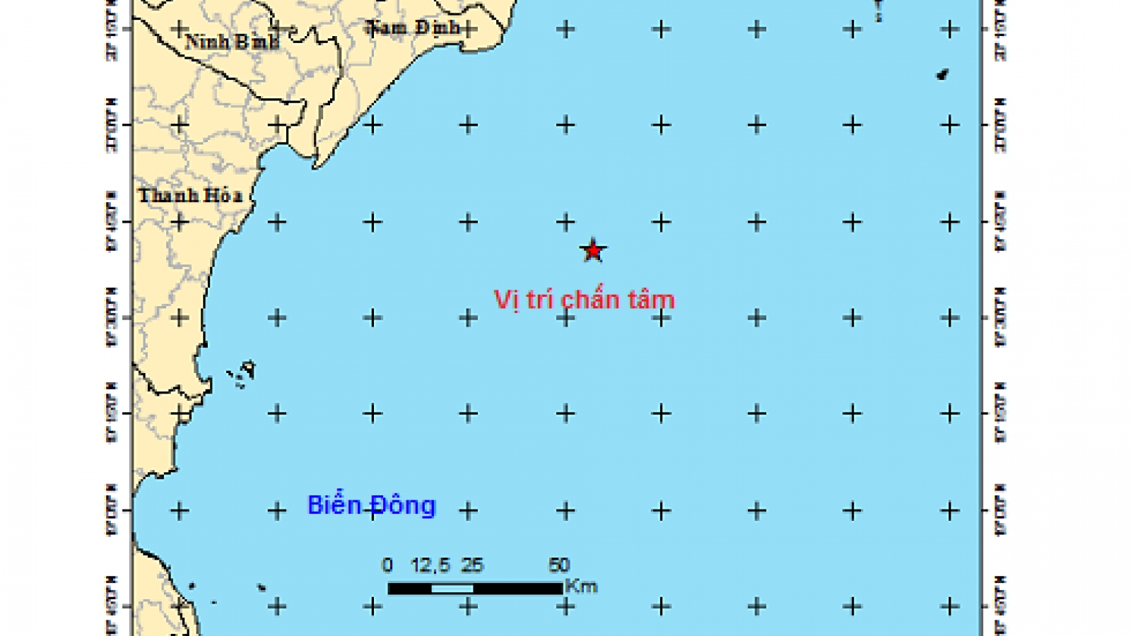 2 trận động đất trên Biển Đông