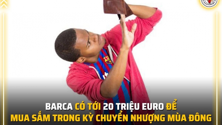 Biếm họa 24h: Barca có 20 triệu Euro mua cầu thủ kỳ chuyển nhượng mùa Đông