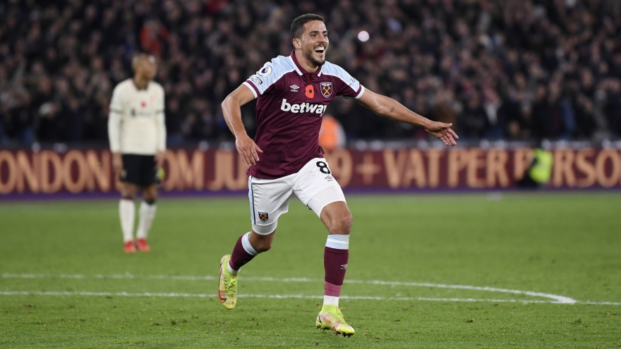 Thắng kịch tính Liverpool, West Ham lọt vào tốp 3 Ngoại hạng Anh