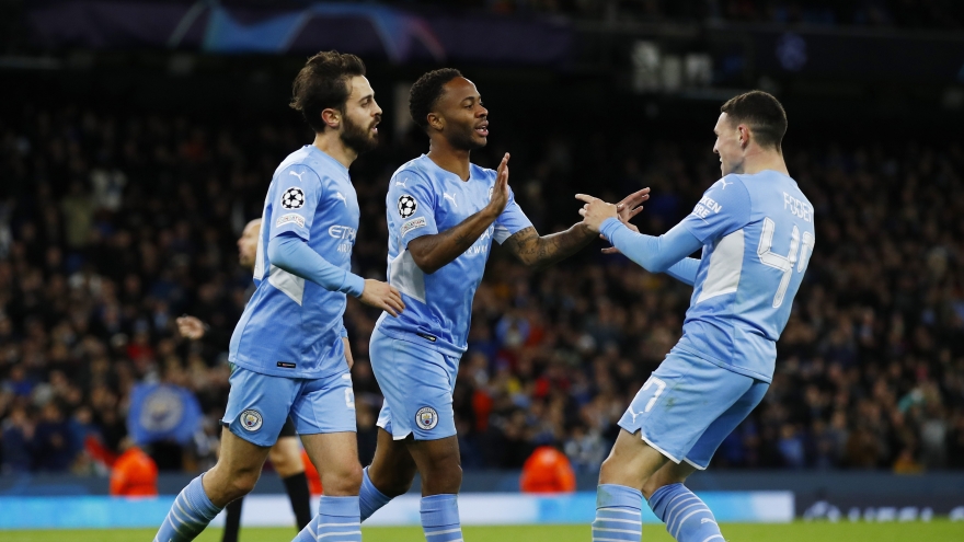 Đại thắng Brugge, Man City vượt qua PSG ở bảng A của Champions League