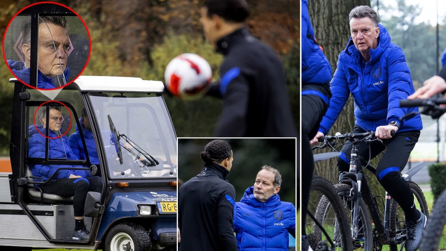 Van Gaal phải ngồi xe lăn để chỉ đạo ĐT Hà Lan tranh vé World Cup