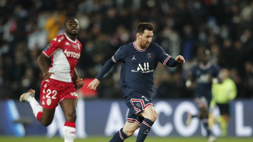 Messi kiến tạo cho Mbappe ghi bàn, PSG thắng nhàn Monaco