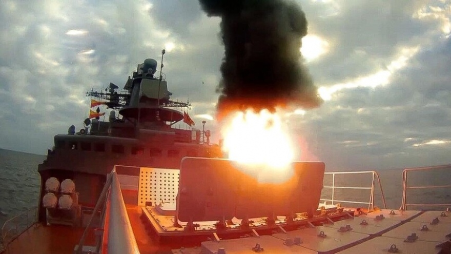Khinh hạm Shaposhnikov phóng thành công tên lửa của hệ thống chống ngầm mới