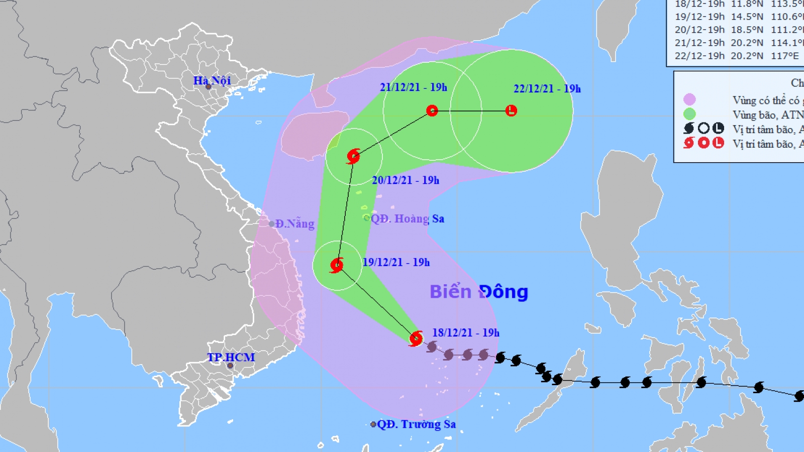 Bão số 9 cách Bình Định-Khánh Hòa khoảng 470km về phía Đông Đông Nam