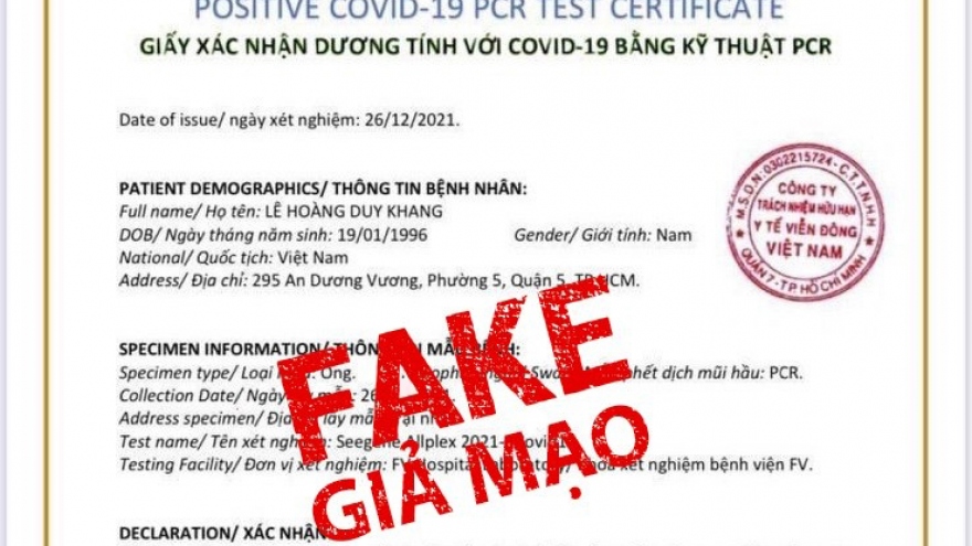 Thông tin TP.HCM có ca COVID-19 mang biến chủng Omicron là sai sự thật