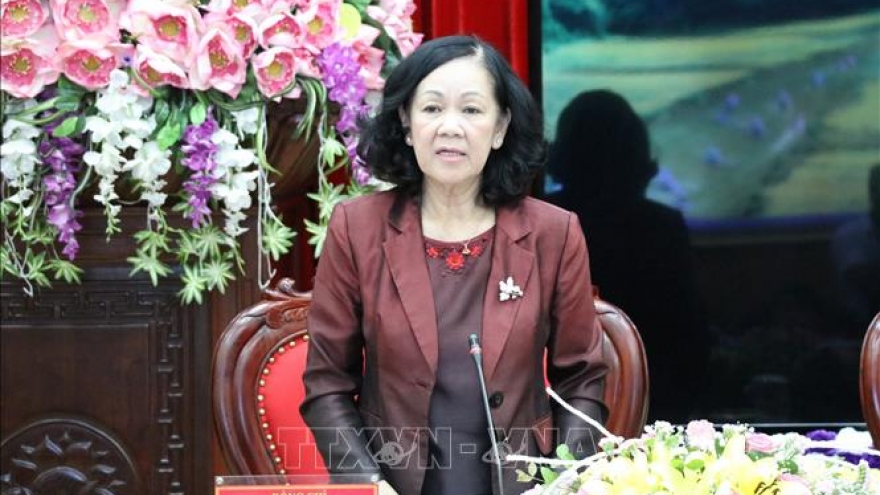 Bà Trương Thị Mai dự hội nghị tổng kết của Đảng ủy Khối các cơ quan Trung ương