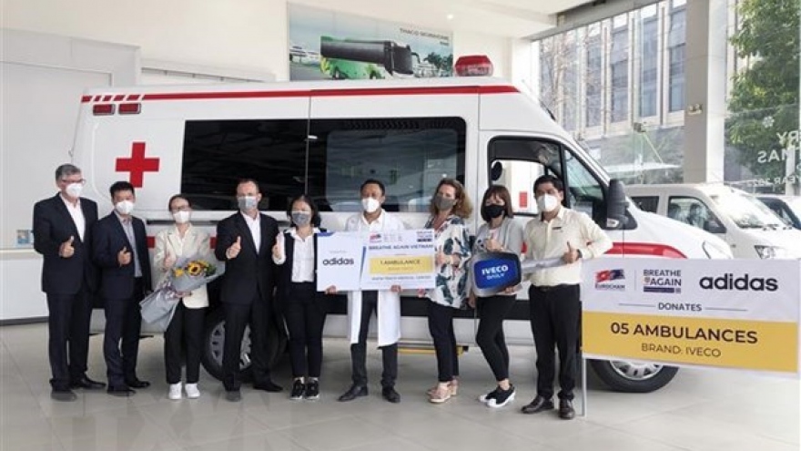 Ambulances presented to five localities in COVID-19 fight