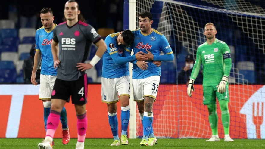 Europa League: Napoli loại Leicester, bóng đá Anh chỉ còn 1 đại diện