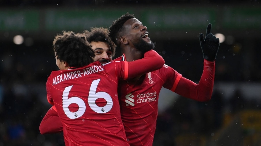 Origi ghi bàn phút bù giờ, Liverpool thắng nghẹt thở Wolves