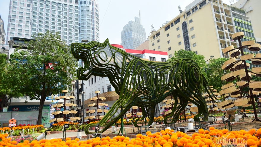 Nguyen Hue flower street in HCM City opens to public for Tet festival