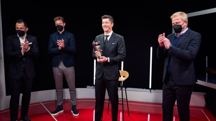Lewandowski giành danh hiệu The Best 2021 