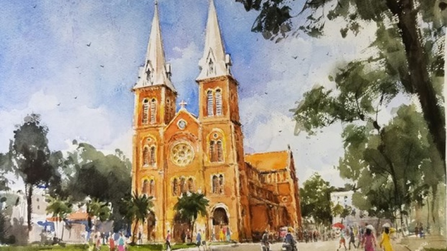 Painting exhibition shows French artist’s love for Vietnam