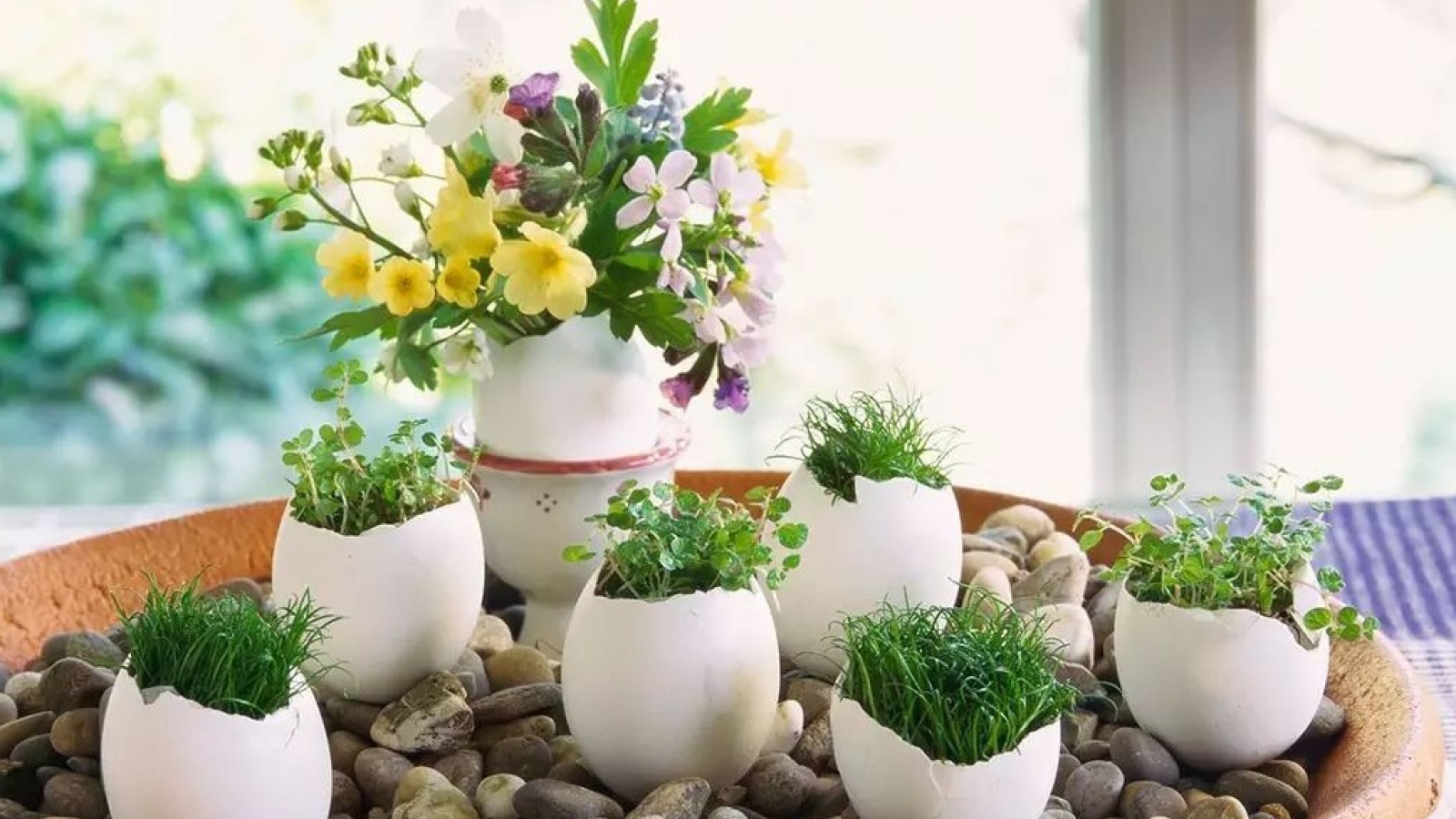 Tận dụng vỏ trứng làm đồ trang trí nhà cực dễ thương