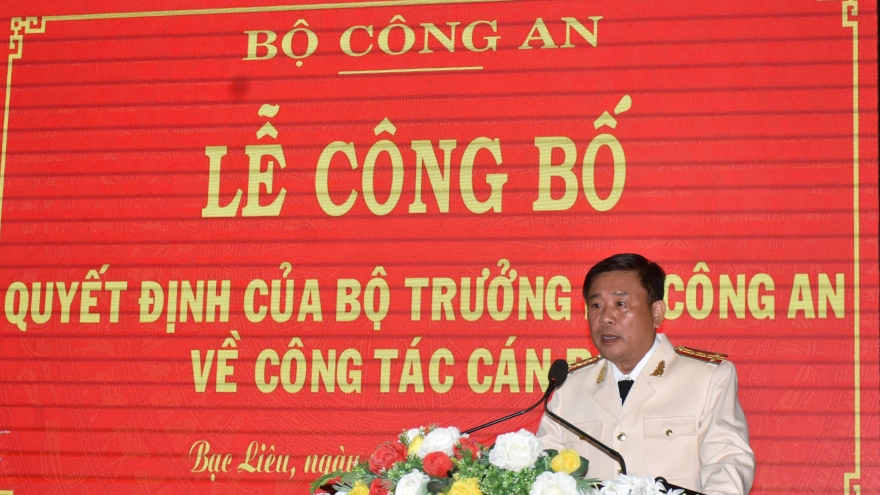 Bổ nhiệm Phó Giám đốc Công an tỉnh Bạc Liêu