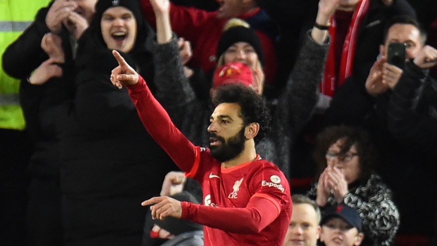 Bảng xếp hạng "Vua phá lưới" Ngoại hạng Anh 2021/2022: Salah bứt phá mạnh mẽ