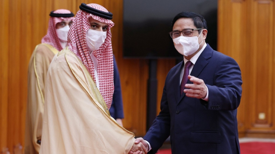 Thủ tướng tiếp Bộ trưởng Ngoại giao Saudi Arabia Faisal Bin Farhan Al Saud