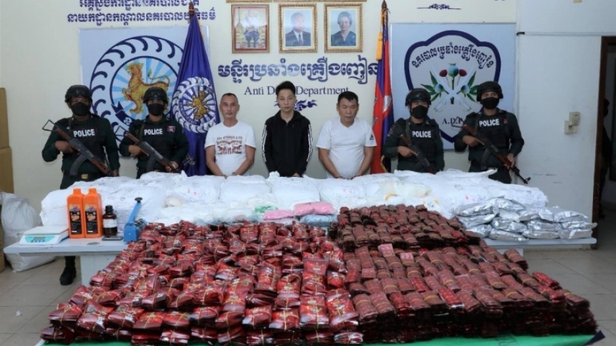 Campuchia bắt giữ gần 4.000 nghi phạm liên quan đến ma túy trong 3 tháng