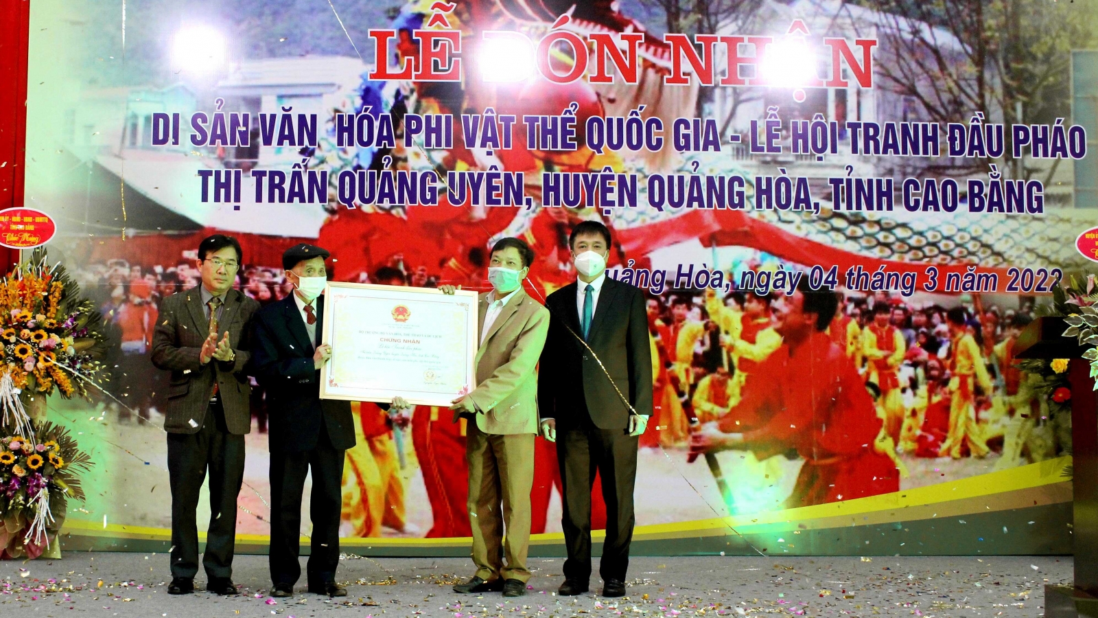 Lễ hội Tranh đầu pháo thị trấn Quảng Uyên là Di sản Văn hóa phi vật thể quốc gia