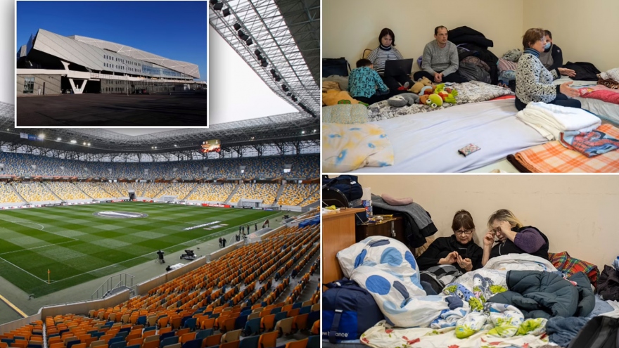 Sân bóng tổ chức EURO 2012 trở thành nơi trú chân cho người tị nạn ở Ukraine