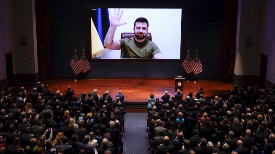 Tổng thống Ukraine nêu loạt đề xuất trong bài phát biểu trước Quốc hội Mỹ