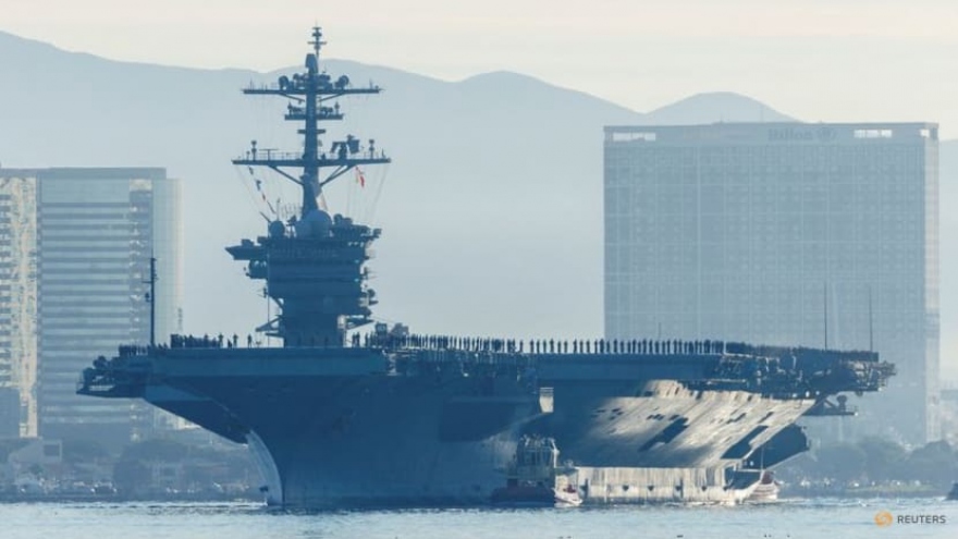 Tàu sân bay Mỹ xuất hiện ngoài khơi Bán đảo Triều Tiên, sắp tập trận chung với Nhật Bản