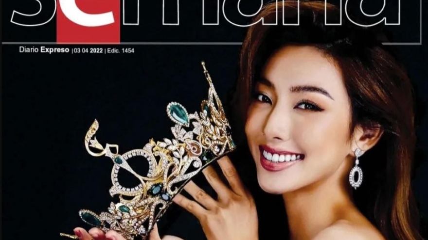 Hoa hậu Thùy Tiên xuất hiện xinh đẹp trên trang bìa tạp chí Colombia