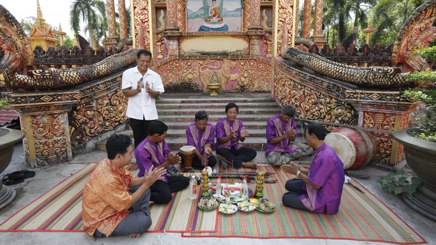 Nhạc trống lớn của người Khmer Cà Mau được công nhận di sản cấp quốc gia