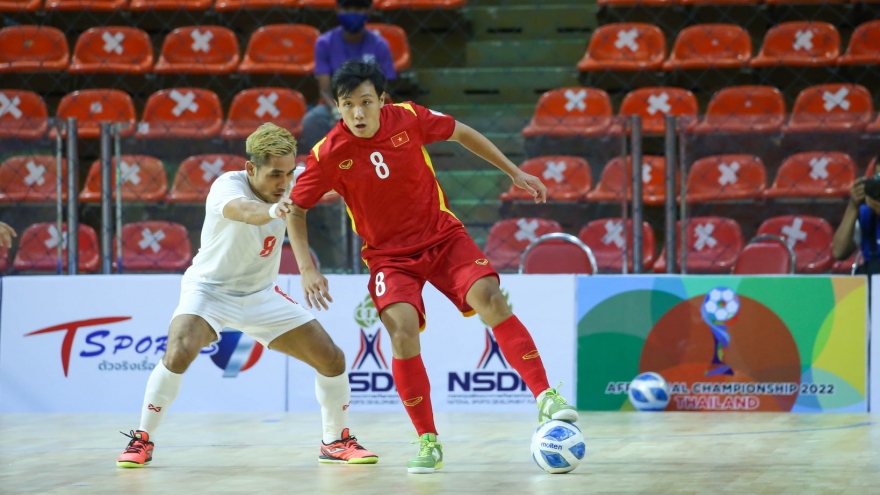 ĐT Futsal Việt Nam hoà Myanmar ở trận ra quân giải Futsal Đông Nam Á 2022
