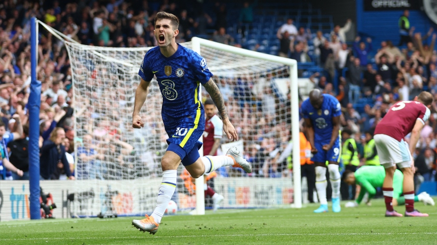 "Người hùng" Pulisic giúp Chelsea nhọc nhằn hạ West Ham